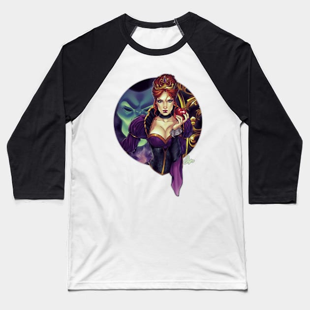 Evil Queen Baseball T-Shirt by Eliaschatzoudis